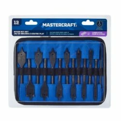 Mastercraft HCS Spade Drill Bit Set For Wood, 13-pc