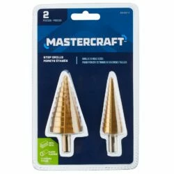 Mastercraft Titanium-Nitride Coated Step Drill Set For Metal, Plastic, 2-pc