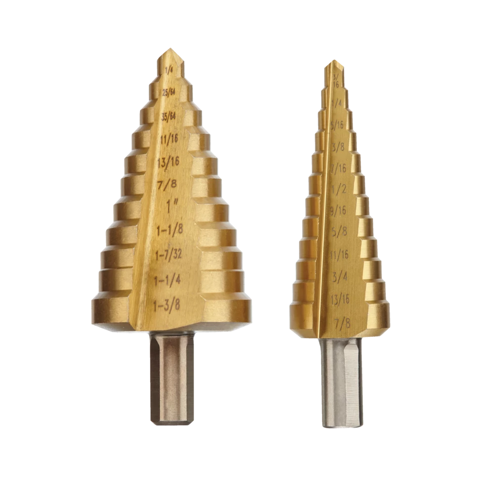 Mastercraft Titanium-Nitride Coated Step Drill Set For Metal, Plastic, 2-pc - Image 3