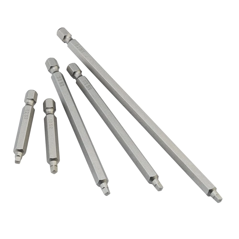 Mastercraft #2 Square Head Carbide Assorted Screwdriver Bit Set For Metal, Plastic, Masonry, 5-pc - Image 2