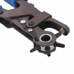 Mastercraft 6 Hole Punch Pliers With 6 Tapered/Hollow, Hardened Steel Punches, Chrome Plated Steel