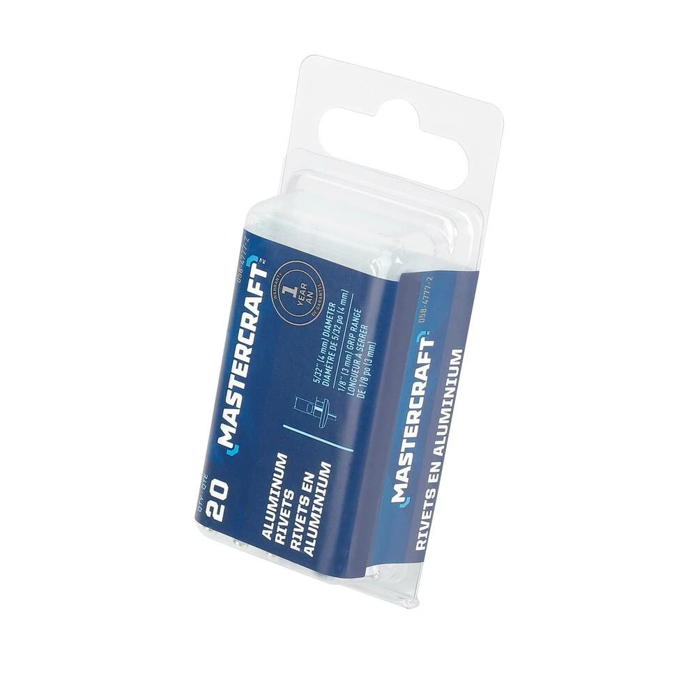 Mastercraft 5/32-in Aluminum Blind / Pop Rivets, 15pk, Assorted Sizes - Image 3