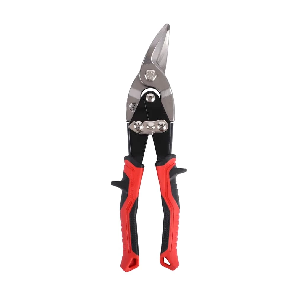 Mastercraft Aviation Snips, Locking Latch, Cr-V Steel, Left Cut, 10-in