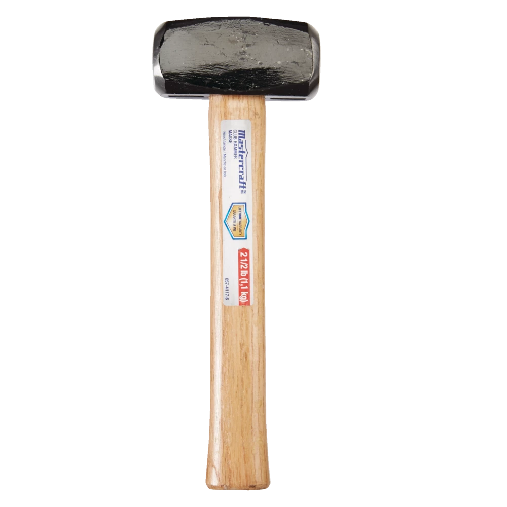 Mastercraft 2.5-lb Club Hammer, Forged Steel With Wood Handle