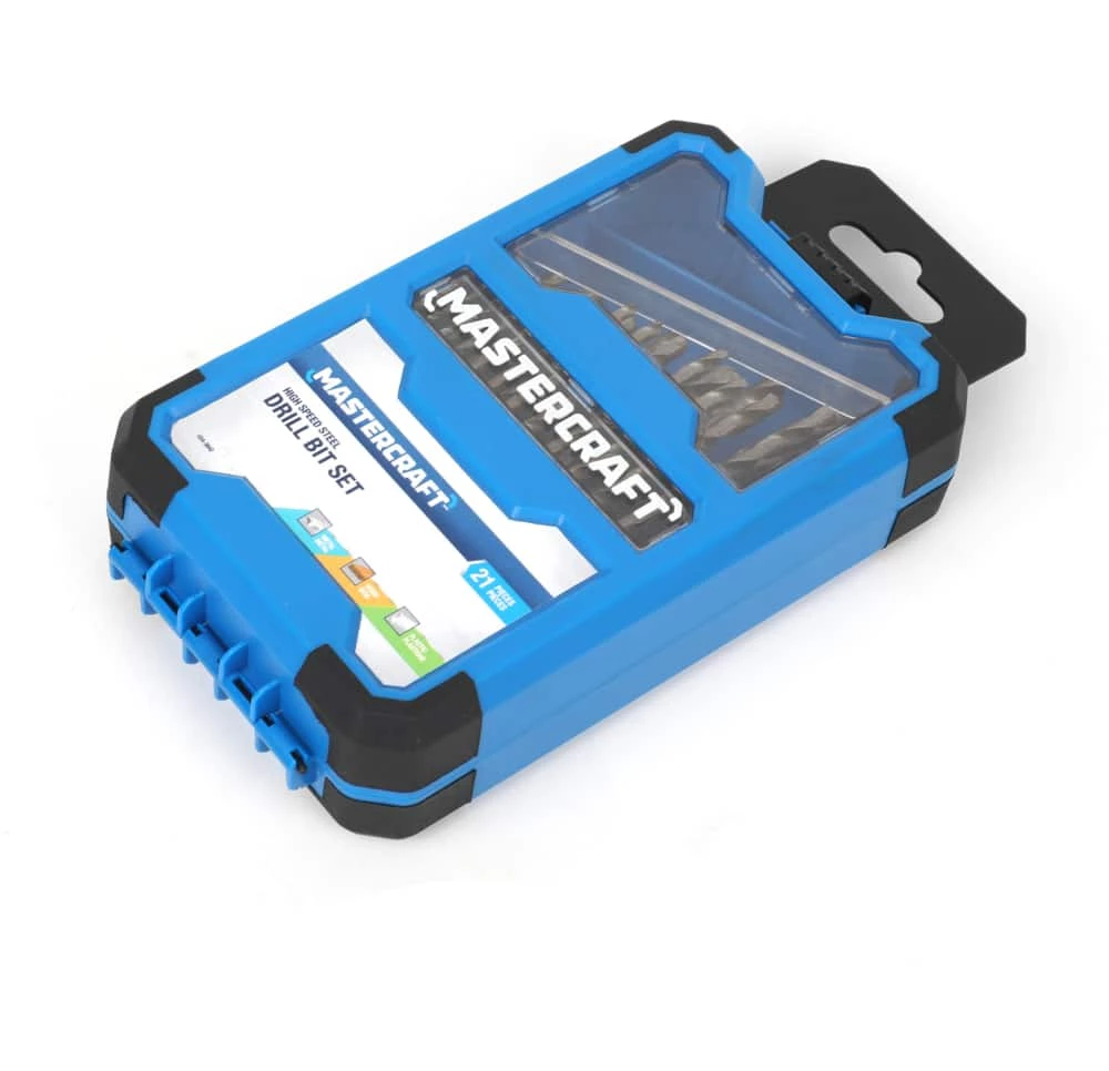 Mastercraft HSS Drill Bit Set For Wood, Metal, Plastic, 21-pc - Image 2