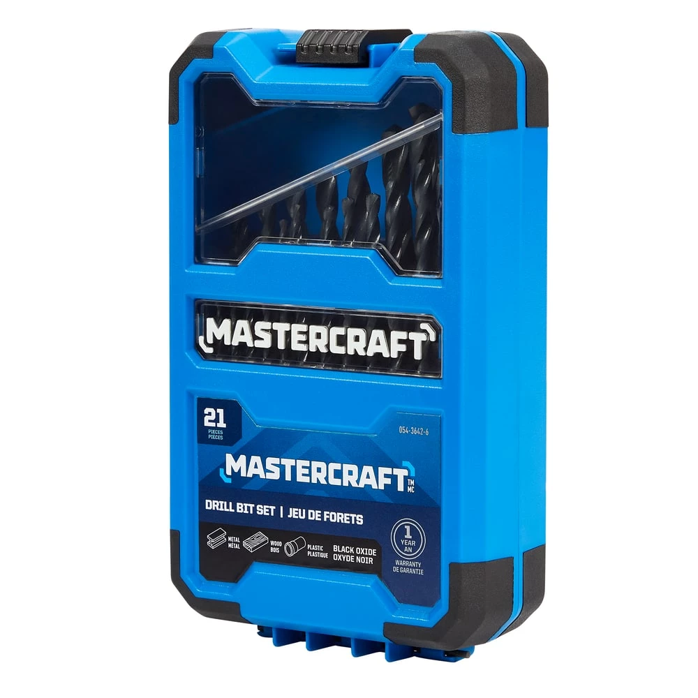 Mastercraft HSS Drill Bit Set For Wood, Metal, Plastic, 21-pc - Image 4