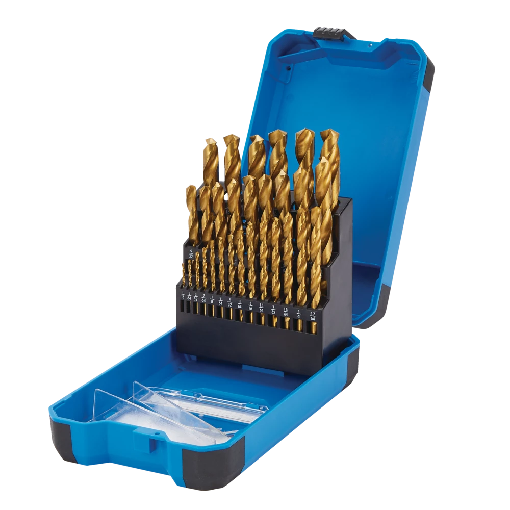 Mastercraft Titanium Drill Bit Set For Wood, Metal, Plastic, 29-pc - Image 5
