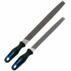 Mastercraft Flat Bastard File, Double Cut Teeth, Ergonomic Handle, High Carbon Steel