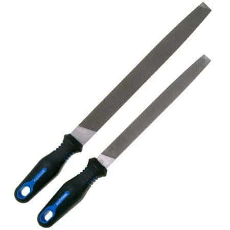 Mastercraft Flat Bastard File, Double Cut Teeth, Ergonomic Handle, High Carbon Steel