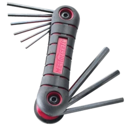 Mastercraft SAE Folding Comfort Grip Hex Key Set/Allen Wrench Set, Cr-V Steel, 9-pc