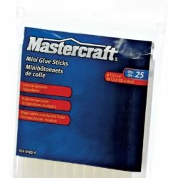 Mastercraft Clear All-Purpose Hot Glue Gun Sticks, Mini Size, 4-in, 25-pk