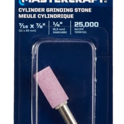 Mastercraft 7/16 X 7/8-in Coarse CylindricalAluminum Oxide Grinding Stone For Wood, Metal, Plastic, Dry Use