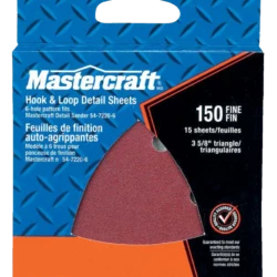 Mastercraft 150 Grit Hook & Loop Aluminum Oxide Detail Mouse Sandpaper For Wood, Metal, Plastic