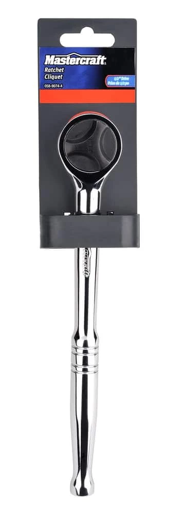 Mastercraft 1/2-in Drive Round Head Ratchet, Nickel-Chrome Plating