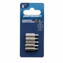 Mastercraft Square Screwdriver Bit, 1-in, 5-pk