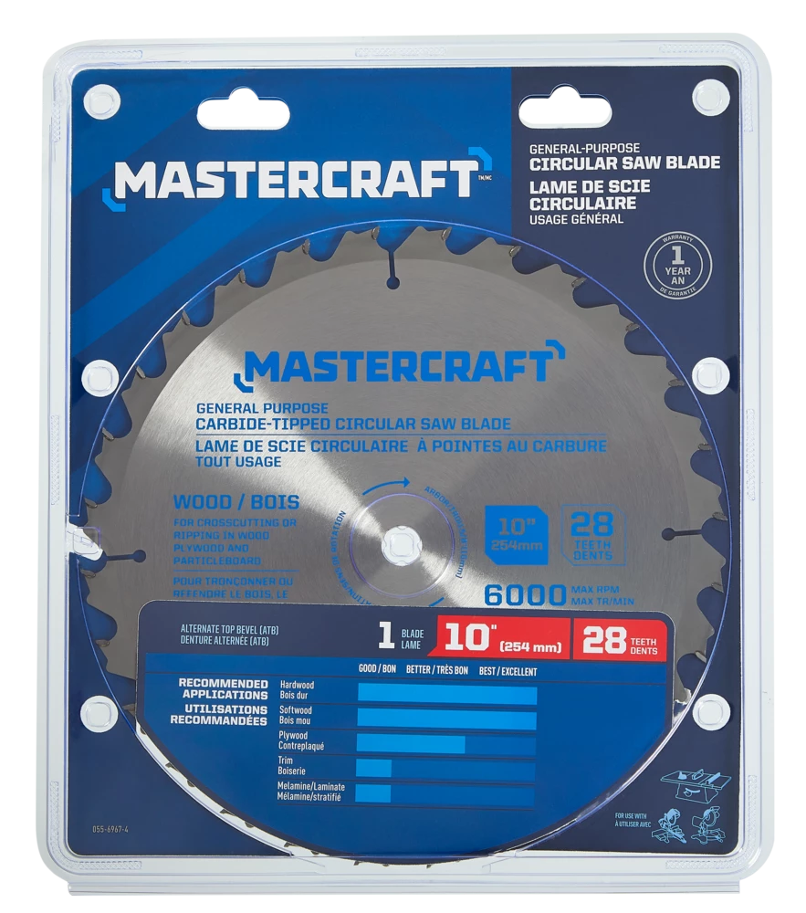 Mastercraft 10-in 28T Carbide Tipped Circular Saw Blade For Wood - Image 2