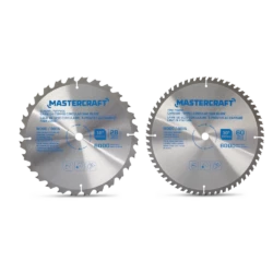 Mastercraft 10-in 28T & 60T Carbide Tipped Circular Saw Blade Set For Wood, 2-pc