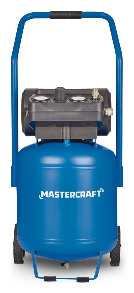 Mastercraft 10-Gallon Oil-Free Portable Horizontal/Vertical Air Compressor, 135 PSI, 1.8HP