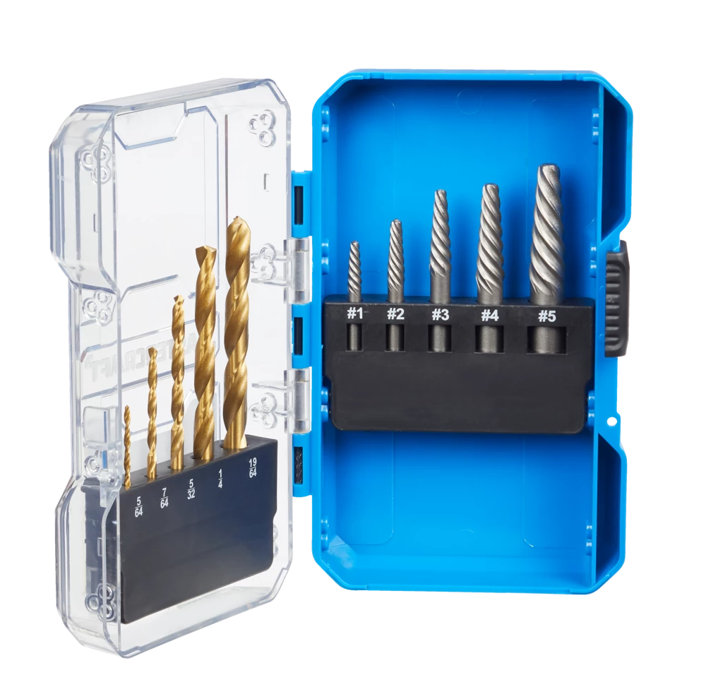 Mastercraft Screw Extractor & Drill Bit Set With Heavy Duty Carrying Case, 10-pc - Image 4