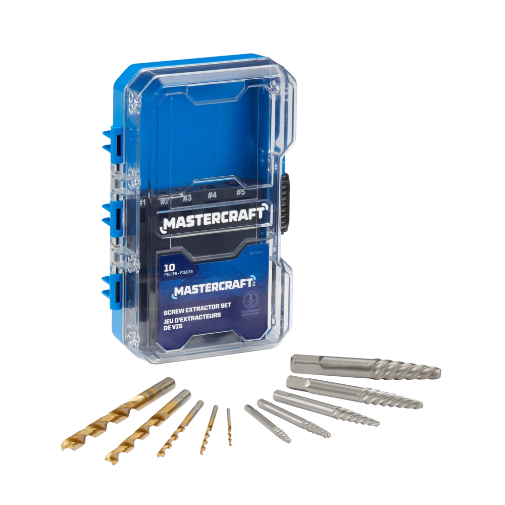 Mastercraft Screw Extractor & Drill Bit Set With Heavy Duty Carrying Case, 10-pc - Image 3