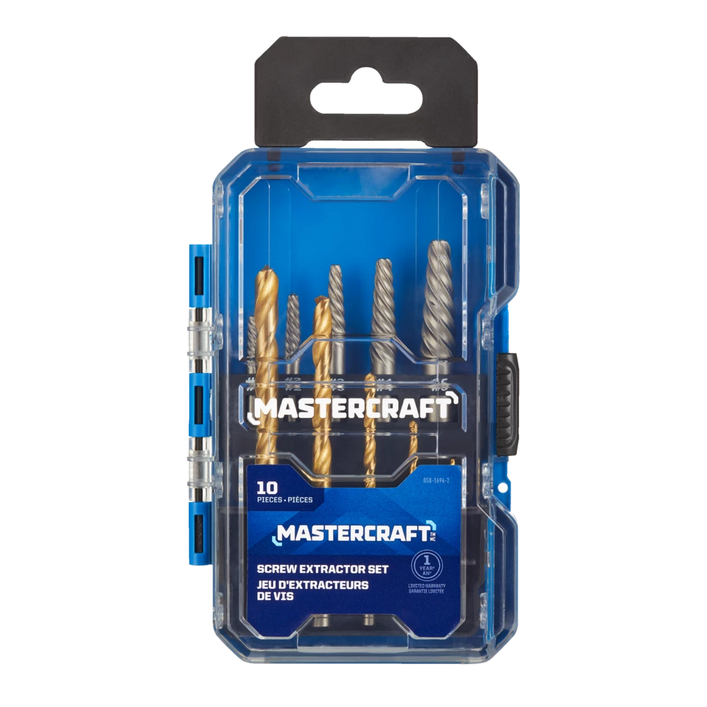 Mastercraft Screw Extractor & Drill Bit Set With Heavy Duty Carrying Case, 10-pc - Image 2