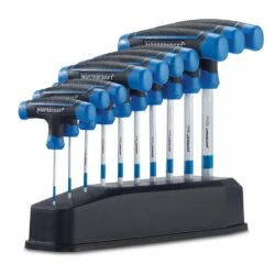 Mastercraft T-Handle Hex Key Set/Allen Wrench Set, Metric, Rust Resistant, Cr-V Steel, 10-pc