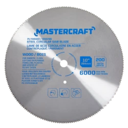 Mastercraft 10-in 200T Steel Circular Saw Blade For Wood