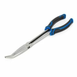 Mastercraft 45-Degree Bent Nose Pliers, Chrome Finish, High Carbon Steel, 11-in