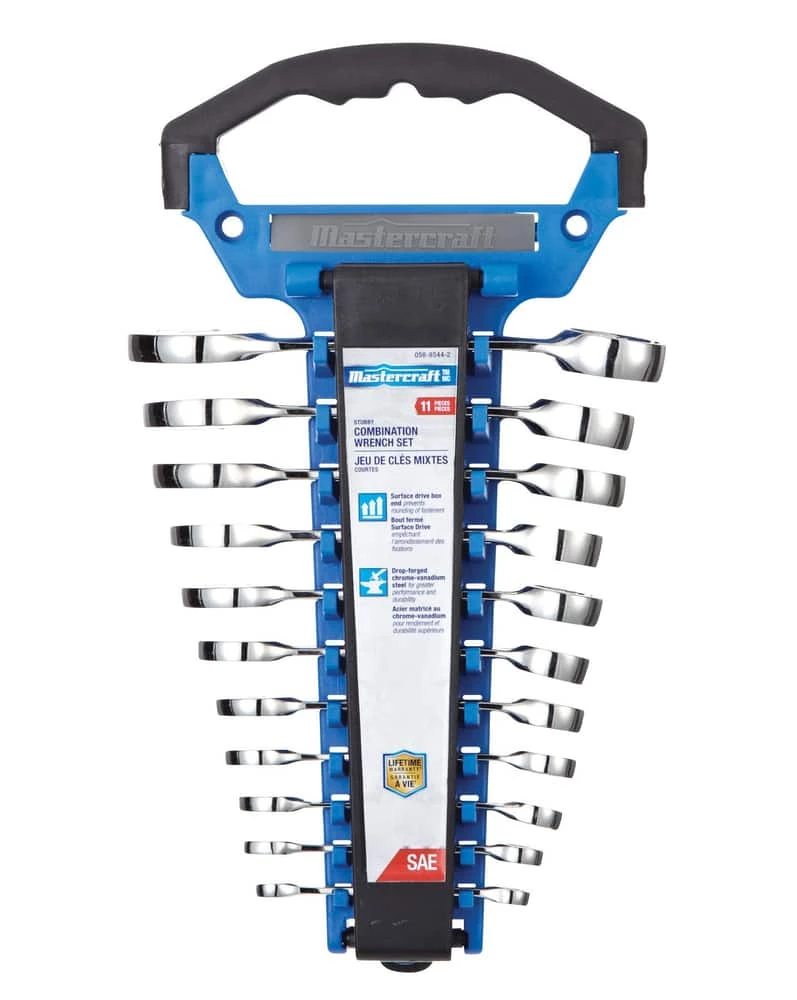 Mastercraft Combination Stubby Wrench Set, SAE, CRV, Assorted Sizes, 11-pc - Image 8