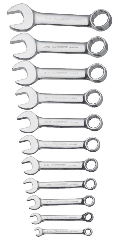 Mastercraft Combination Stubby Wrench Set, SAE, CRV, Assorted Sizes, 11-pc - Image 4