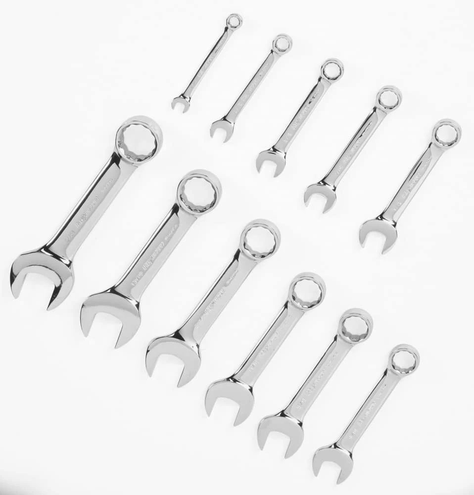 Mastercraft Combination Stubby Wrench Set, SAE, CRV, Assorted Sizes, 11-pc - Image 2