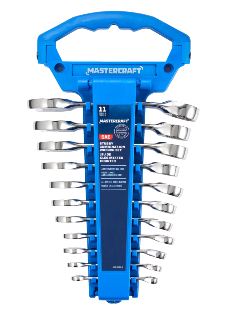 Mastercraft Combination Stubby Wrench Set, SAE, CRV, Assorted Sizes, 11-pc - Image 7