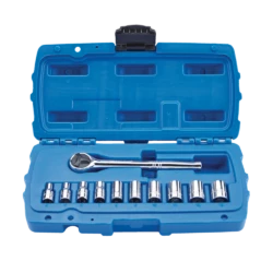 Mastercraft Socket Set 11-pc, 1/4-in Drive, Metric Nickel-Chrome Plating