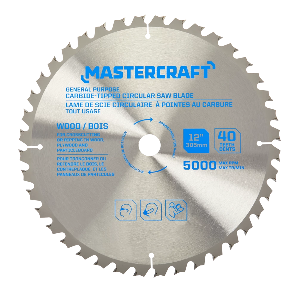 Mastercraft 12-in 40T Carbide Tipped Circular Saw Blade For Wood