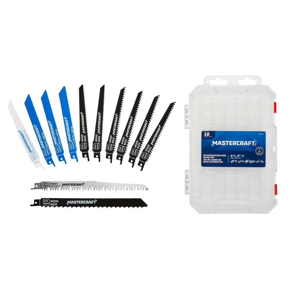Mastercraft Reciprocating Saw Blade Set For Wood, Metal, 12-pc - Image 2