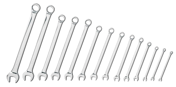 Mastercraft Combination Wrench Set, 14-pcs, SAE, Nickel-Chrome Plating - Image 7