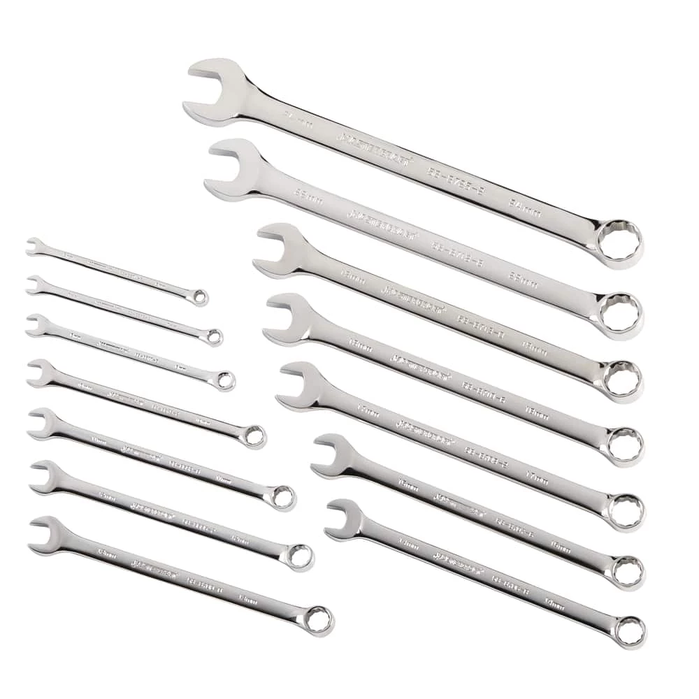 Mastercraft Combination Wrench Set, 14-pcs, SAE, Nickel-Chrome Plating - Image 4