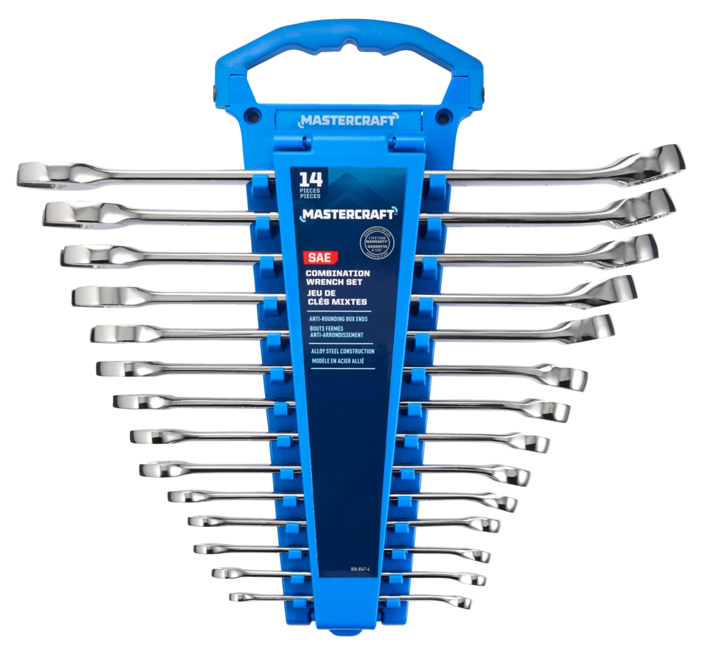 Mastercraft Combination Wrench Set, 14-pcs, SAE, Nickel-Chrome Plating - Image 2