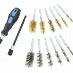 Mastercraft Stainless Steel Detail Brush Set Metal, Dry & Wet Use, 14-pc