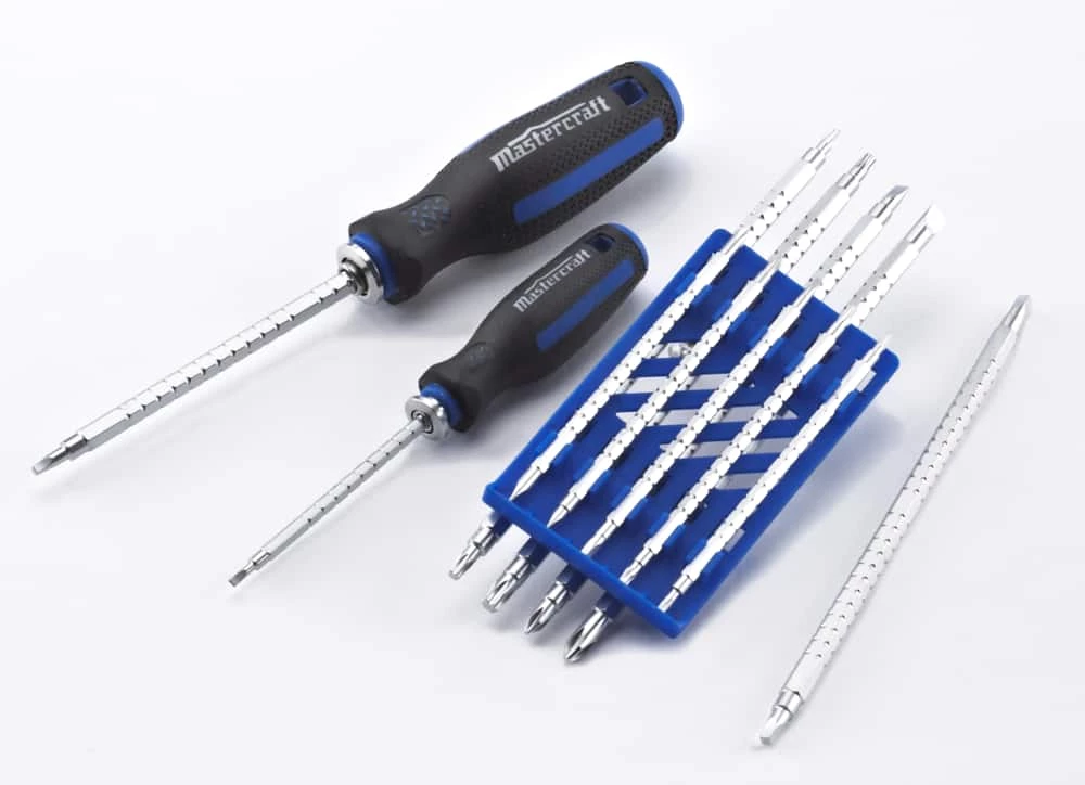 Mastercraft 24-pc Extendable Screwdriver Set With Small Handle And Large Handle Drivers