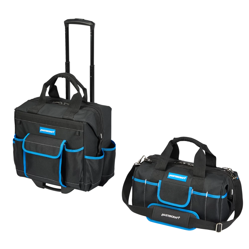 Mastercraft Duffle & Rolling Tool Bag Combo W/ Strap & Wheels, 15-in, 2-pc - Image 2