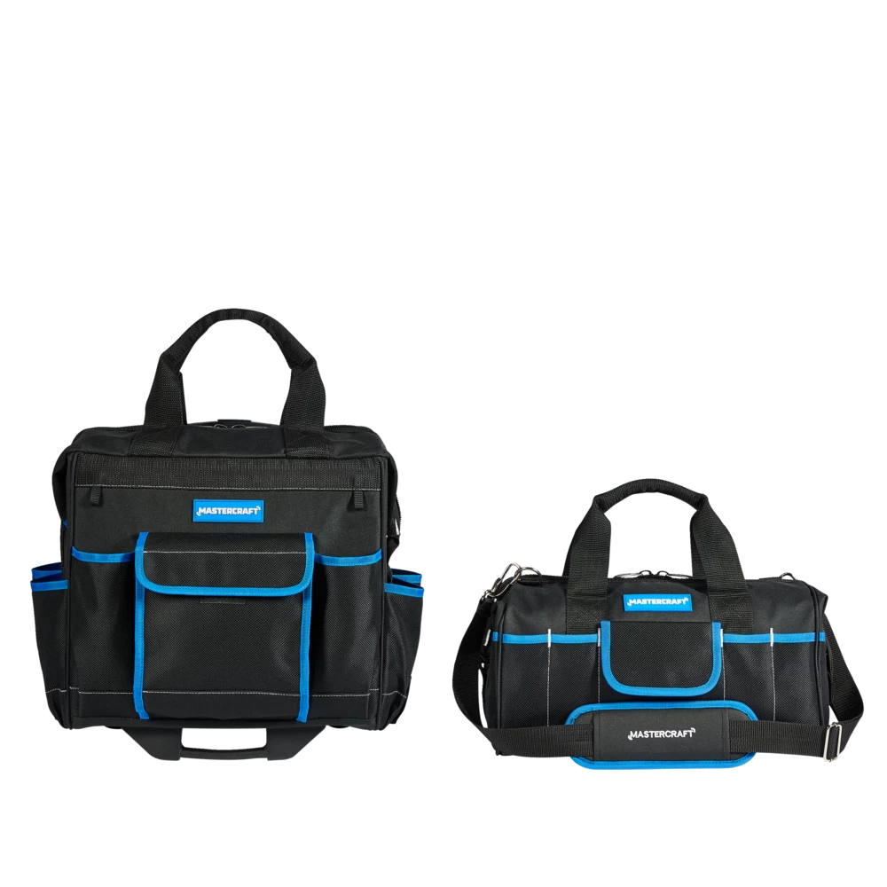 Mastercraft Duffle & Rolling Tool Bag Combo W/ Strap & Wheels, 15-in, 2-pc - Image 3