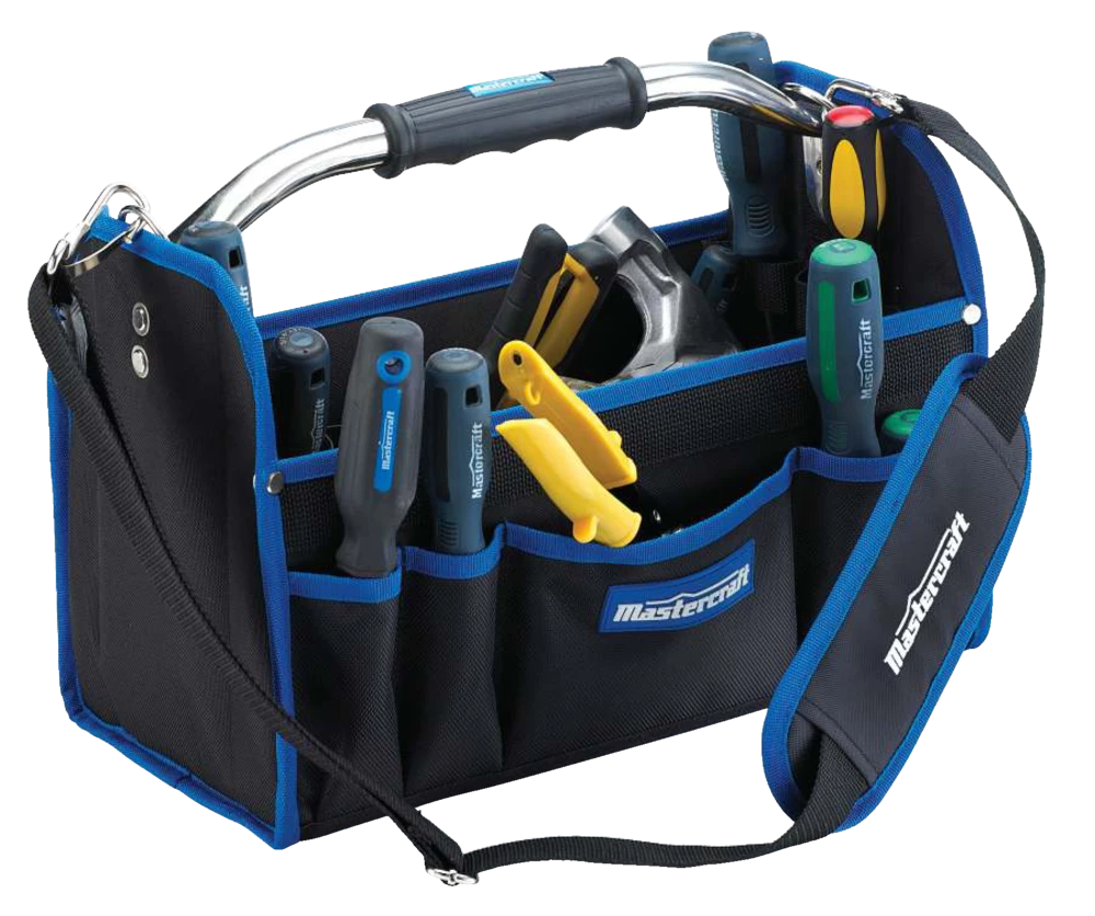 Mastercraft Open Top Tote Tool Bag, 18 Pockets, 15-in - Image 2
