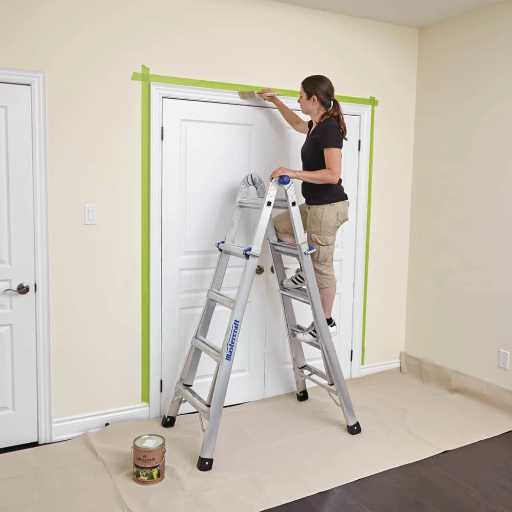 Mastercraft Grade 1A Aluminum Multi-Task Ladder, 17-ft, 300-lb - Image 9