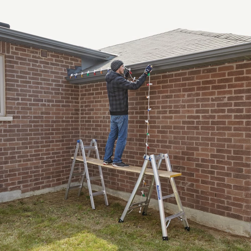 Mastercraft Grade 1A Aluminum Multi-Task Ladder, 17-ft, 300-lb - Image 11