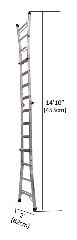 Mastercraft Grade 1A Aluminum Multi-Task Ladder, 17-ft, 300-lb - Image 7
