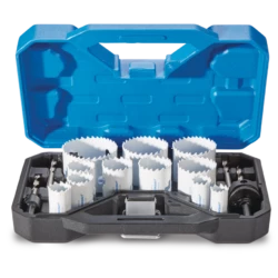 Mastercraft Bi-Metal Hole Saw Set For Wood, Metal And Plastic, 17-pc