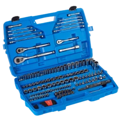 Mastercraft Socket Set, 184-pc, SAE / Metric, CRV, Nickel-Chrome Plating