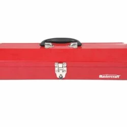 Mastercraft Portable Metal Hip Roof Tool Box, Red, 19-in