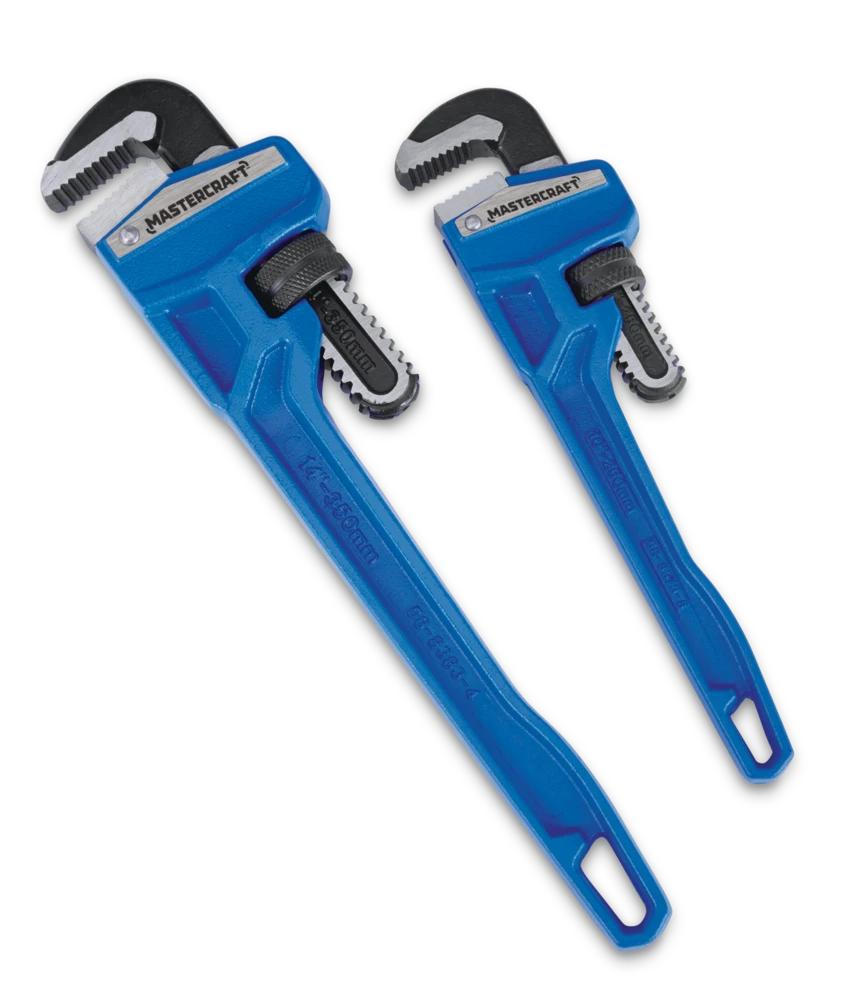 Mastercraft Cast Iron Pipe Wrench Set 10-in & 14-in - Image 6